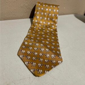 Vintage Brooks Brothers All Silk USA Made Yellow Polar Bears Neck Tie